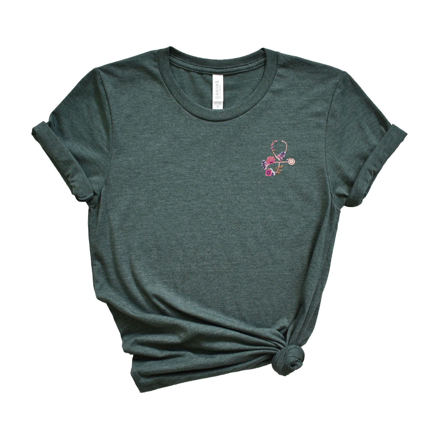 Stethoscope Floral Sketch - Shirt
