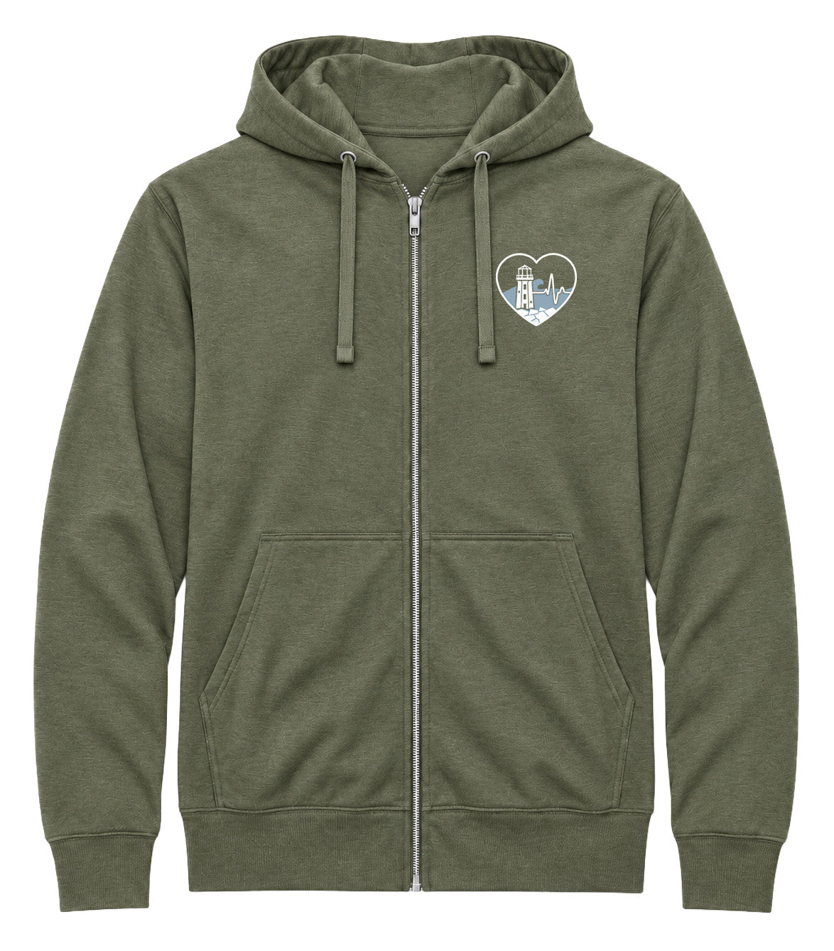 Across Canada ECG Heart - AirFleece Zip Hoodie