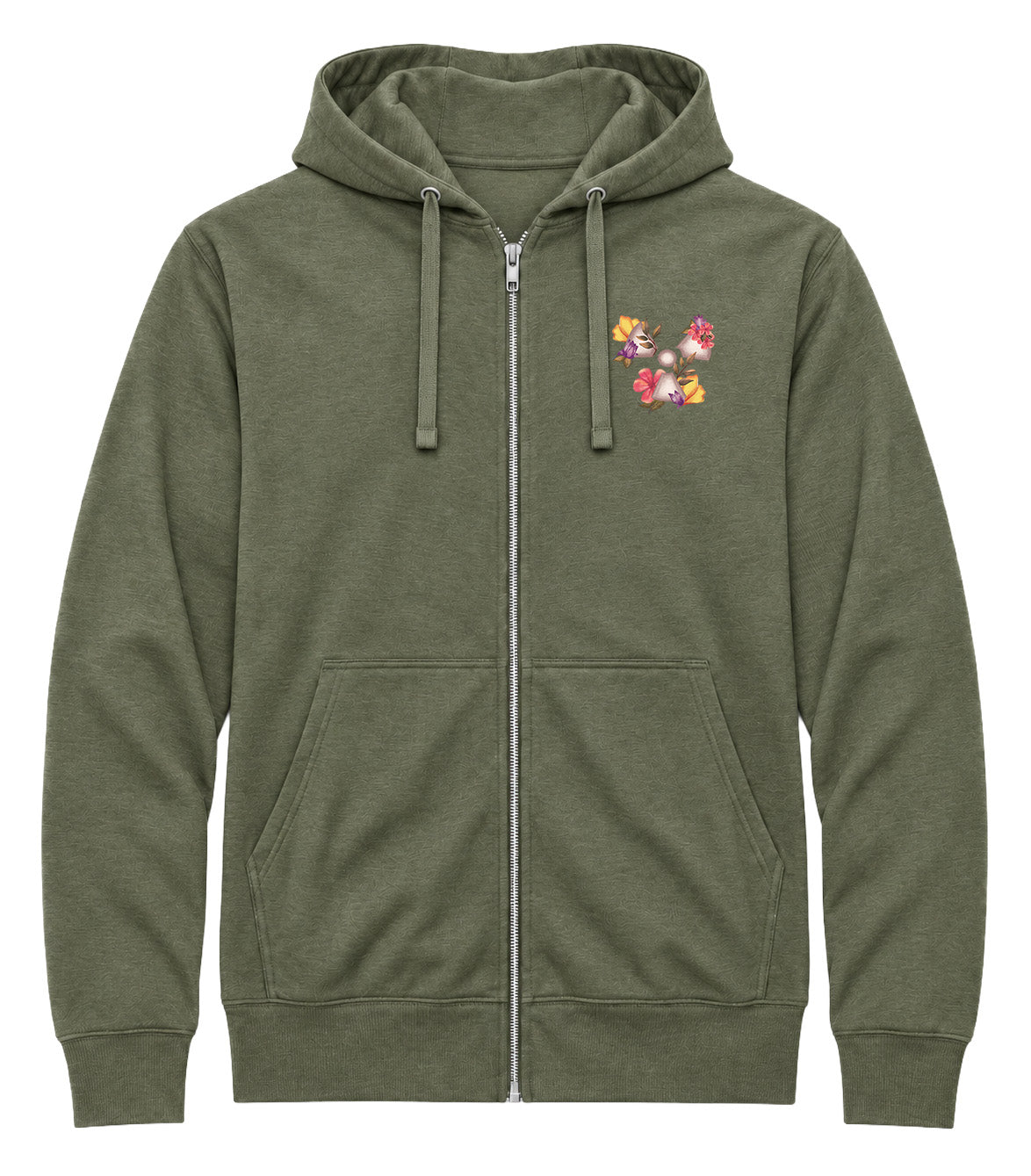 Floral Sketch - AirFleece Zip Hoodie