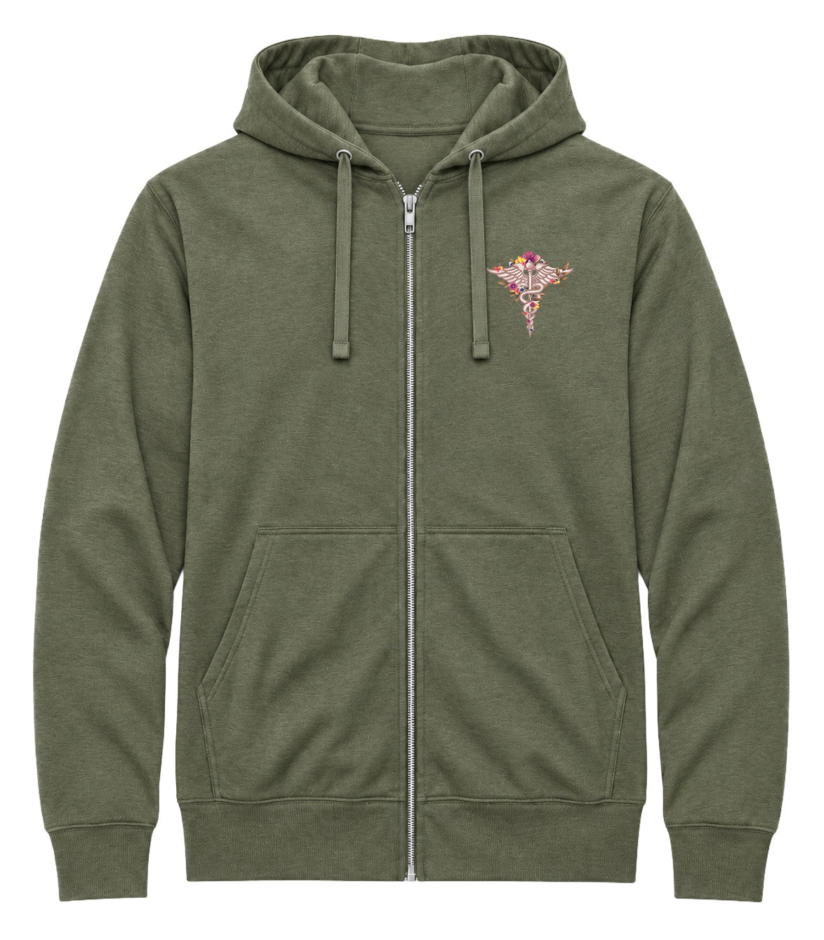 Floral Sketch - AirFleece Zip Hoodie