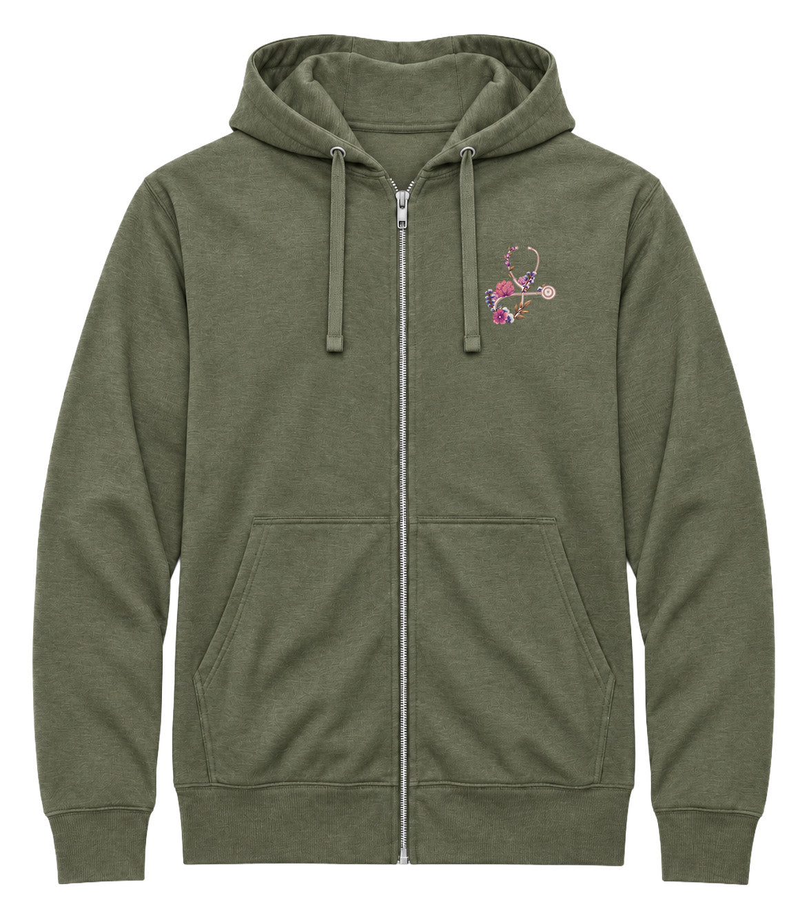 Floral Sketch - AirFleece Zip Hoodie