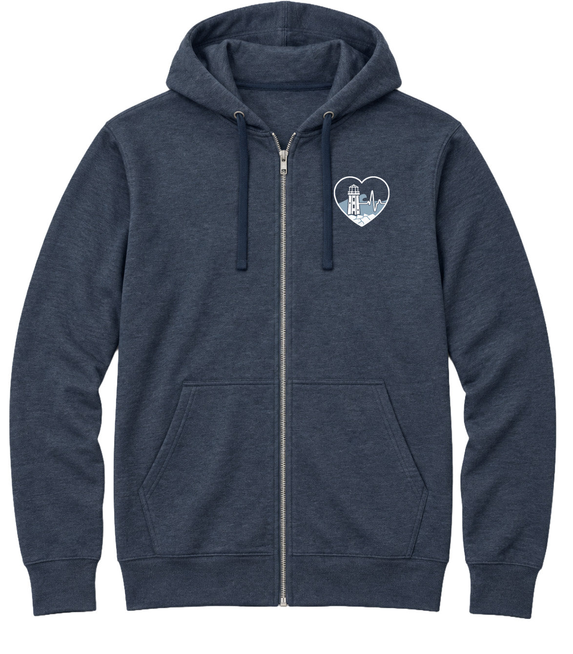 Across Canada ECG Heart - AirFleece Zip Hoodie