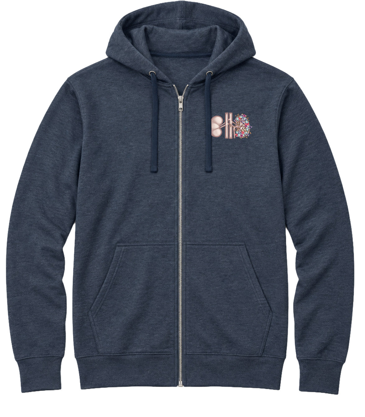 Floral Sketch - AirFleece Zip Hoodie