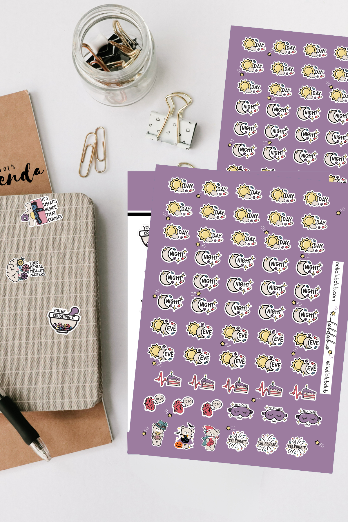 Multipurpose and Shift Planning Sticker Pack - Lubdub Apparel