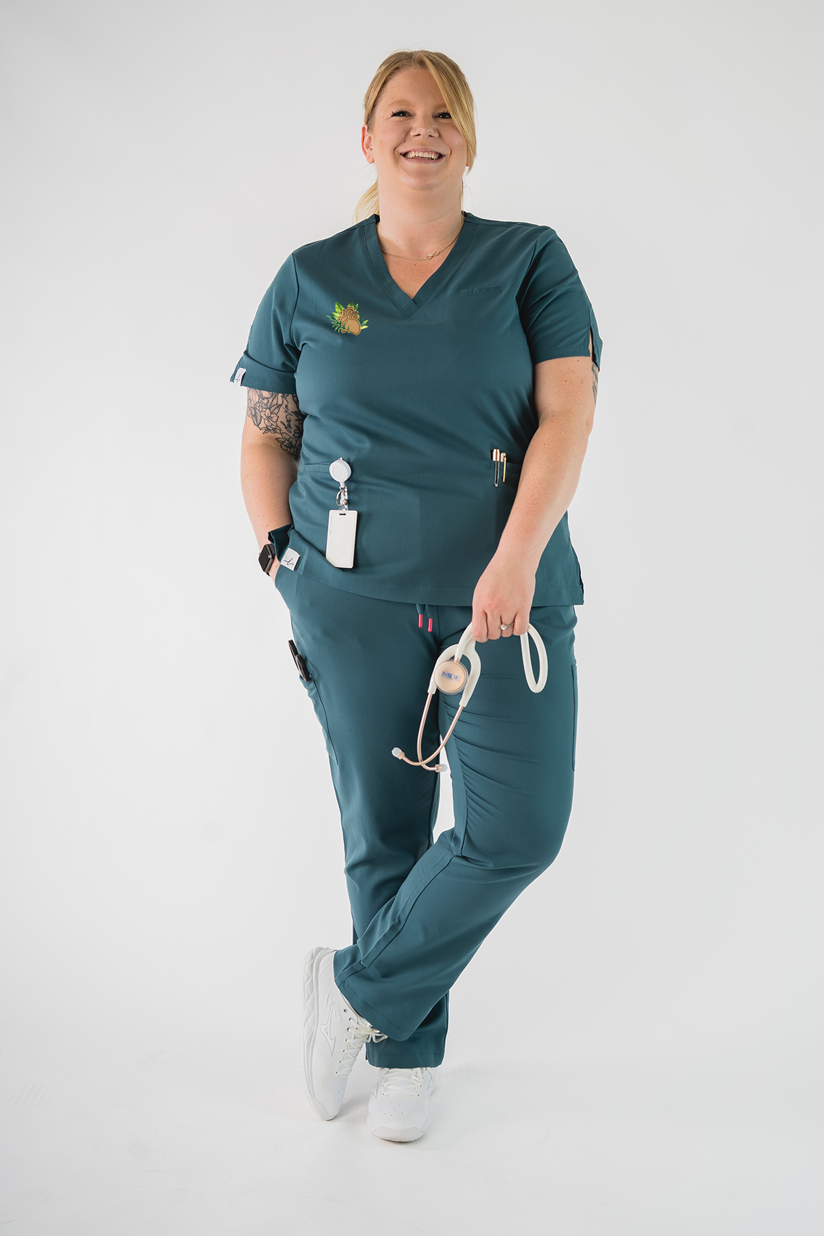 Botanical Anatomy - Codi Scrub Top - Lubdub Apparel