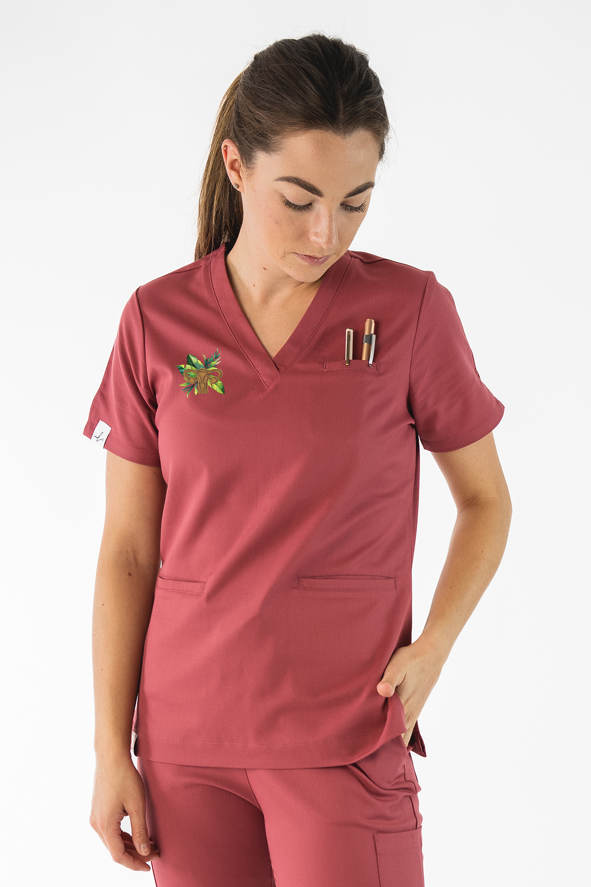 Botanical Anatomy - Codi Scrub Top - Lubdub Apparel