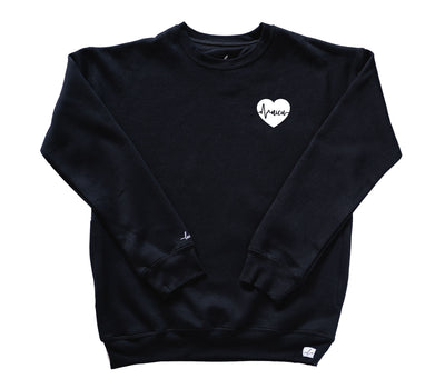NICU ECG Heart - Pocketed Crew Sweatshirt