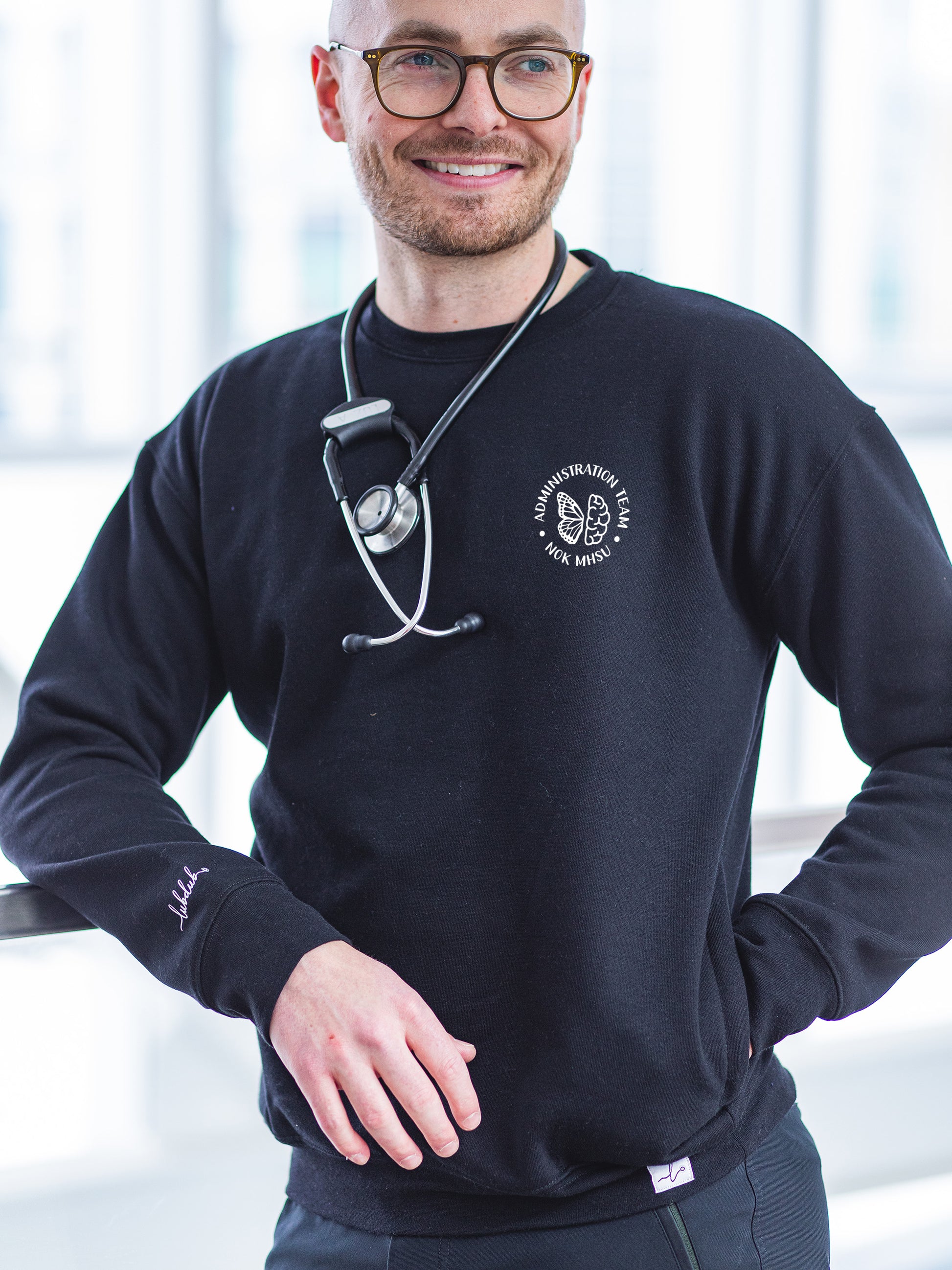 NOK Mental Health and Substance Use Administrative Team - Pocketed Crew Sweatshirt - Lubdub Apparel