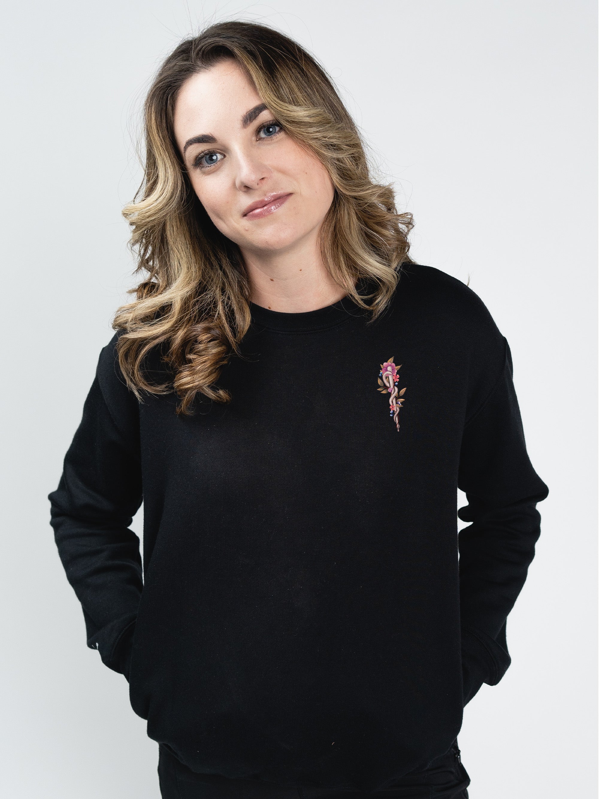 Floral Sketch - UltraSoft Pocketed Sweatshirt