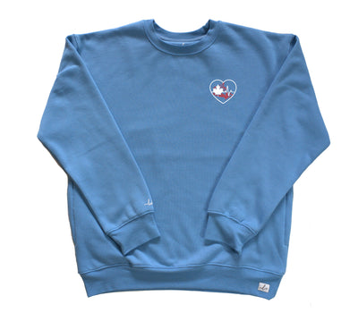 Canada ECG Heart - Pocketed Crew Sweatshirt