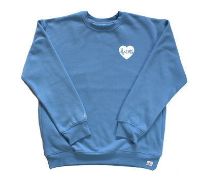 EMS ECG Heart - Pocketed Crew Sweatshirt