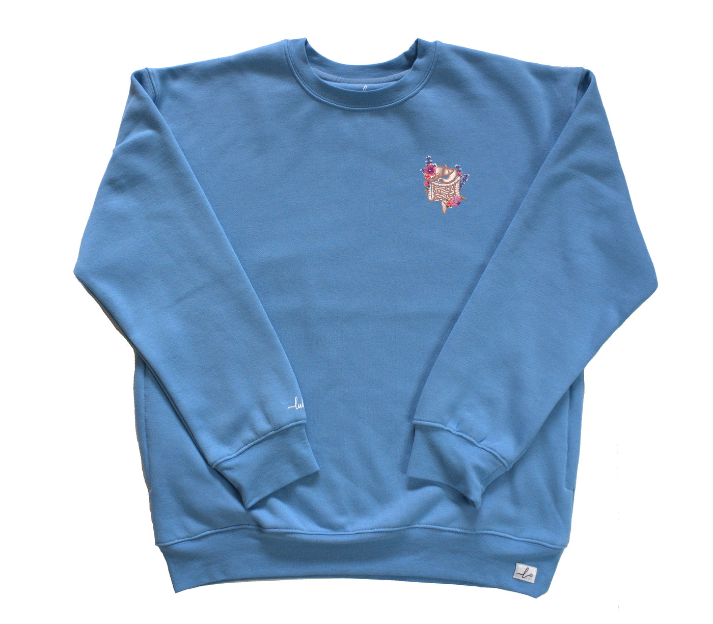 GI Tract Floral Sketch - Pocketed Crew Sweatshirt