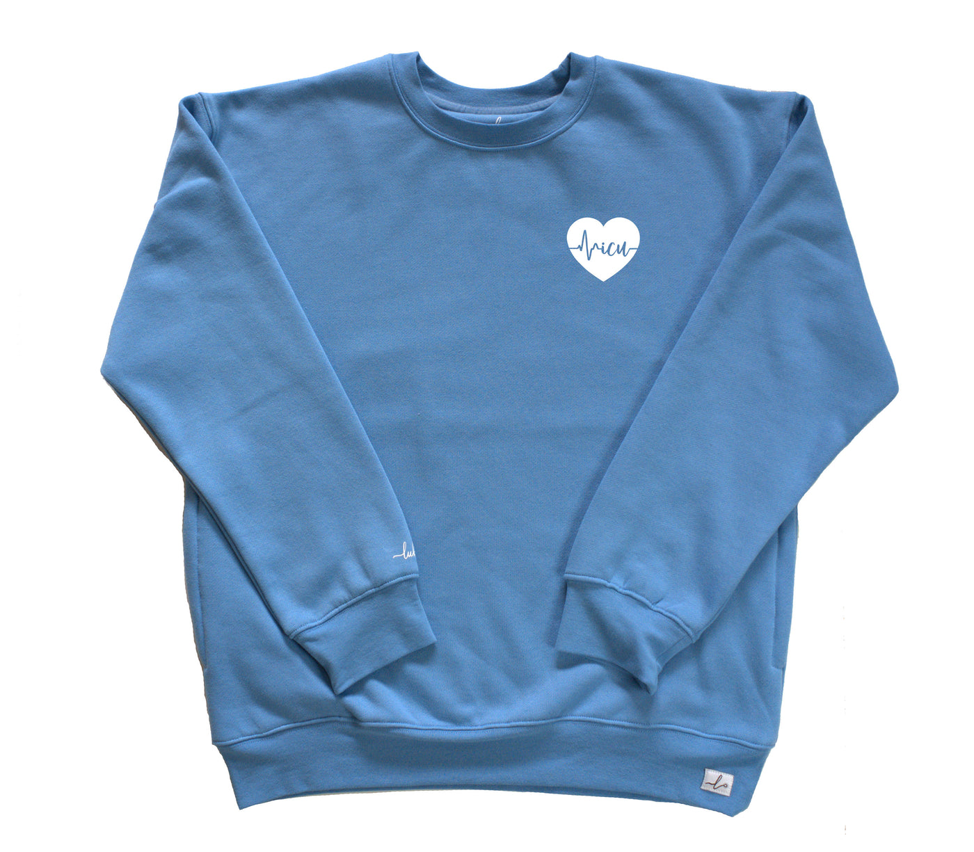 ICU ECG Heart - Pocketed Crew Sweatshirt