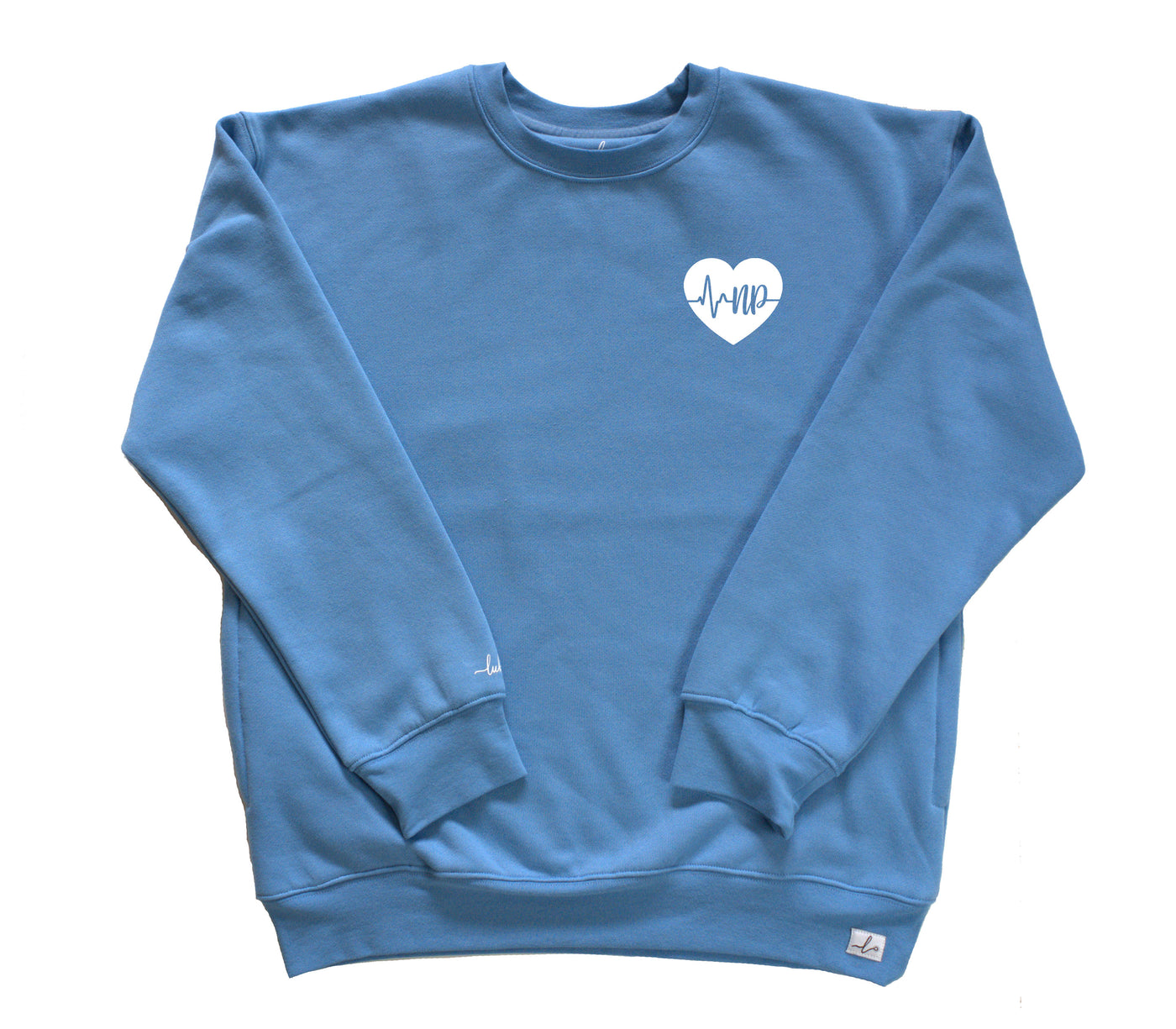 NP ECG Heart - Pocketed Crew Sweatshirt