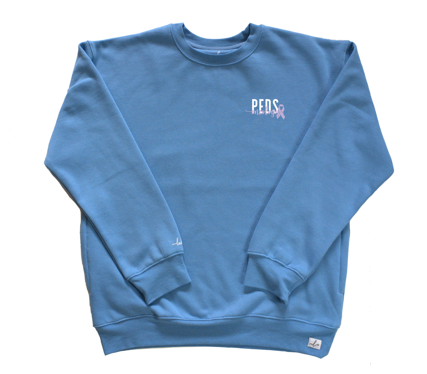 Peds Oncology Ribbon - Pocketed Crew Sweatshirt