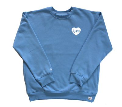 RD ECG Heart - Pocketed Crew Sweatshirt
