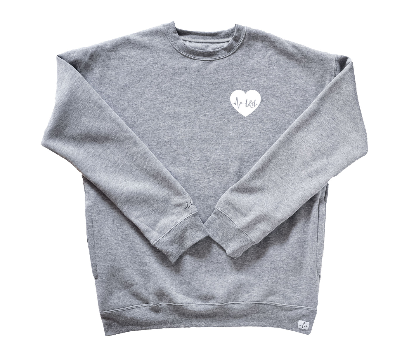 L&D ECG Heart - Pocketed Crew Sweatshirt