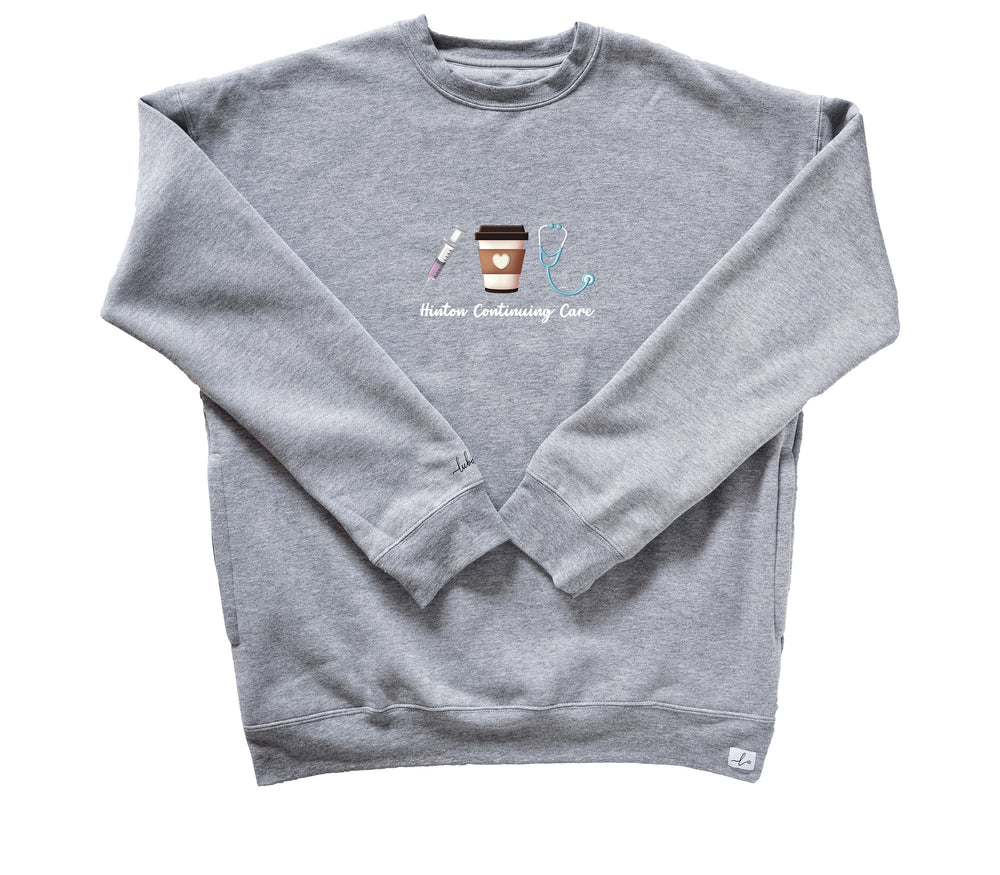 Hinton Continuing Care - Pocketed Crew Sweatshirt