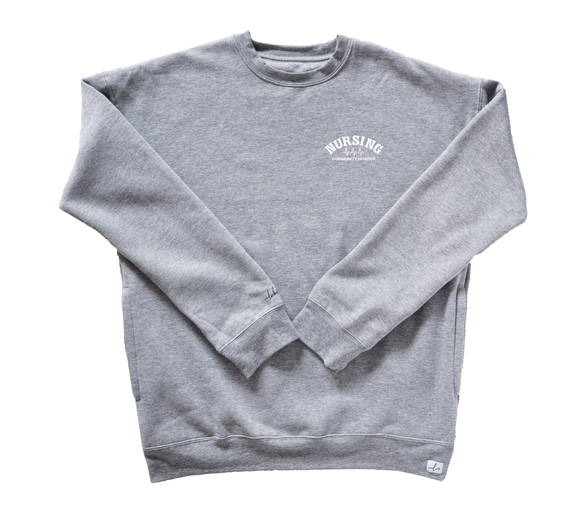 Nursing Community Hospice - ONA Local 7 - Pocketed Crew Sweatshirt - Lubdub Apparel