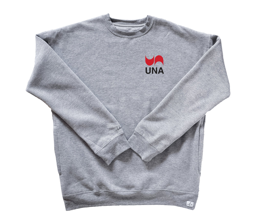 UNA Official Logo - Pocketed Crew Sweatshirt