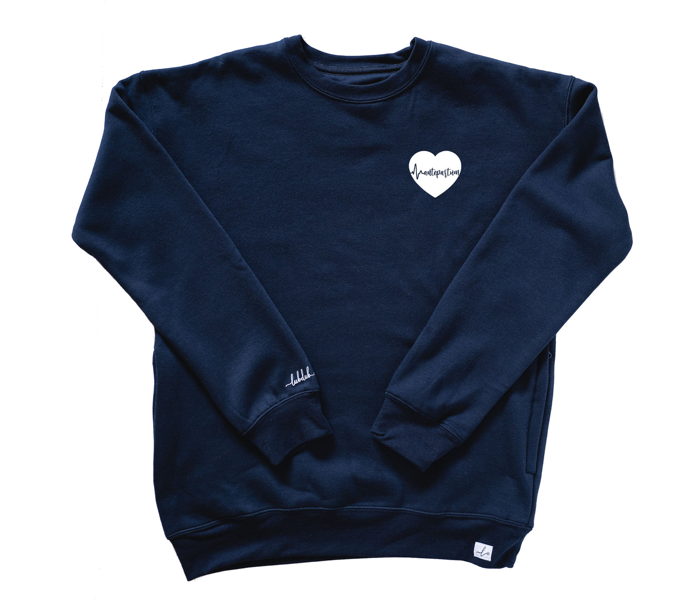 Antepartum ECG Heart - Pocketed Crew Sweatshirt
