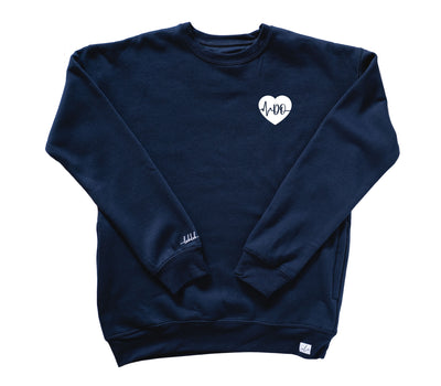 DO ECG Heart - Pocketed Crew Sweatshirt