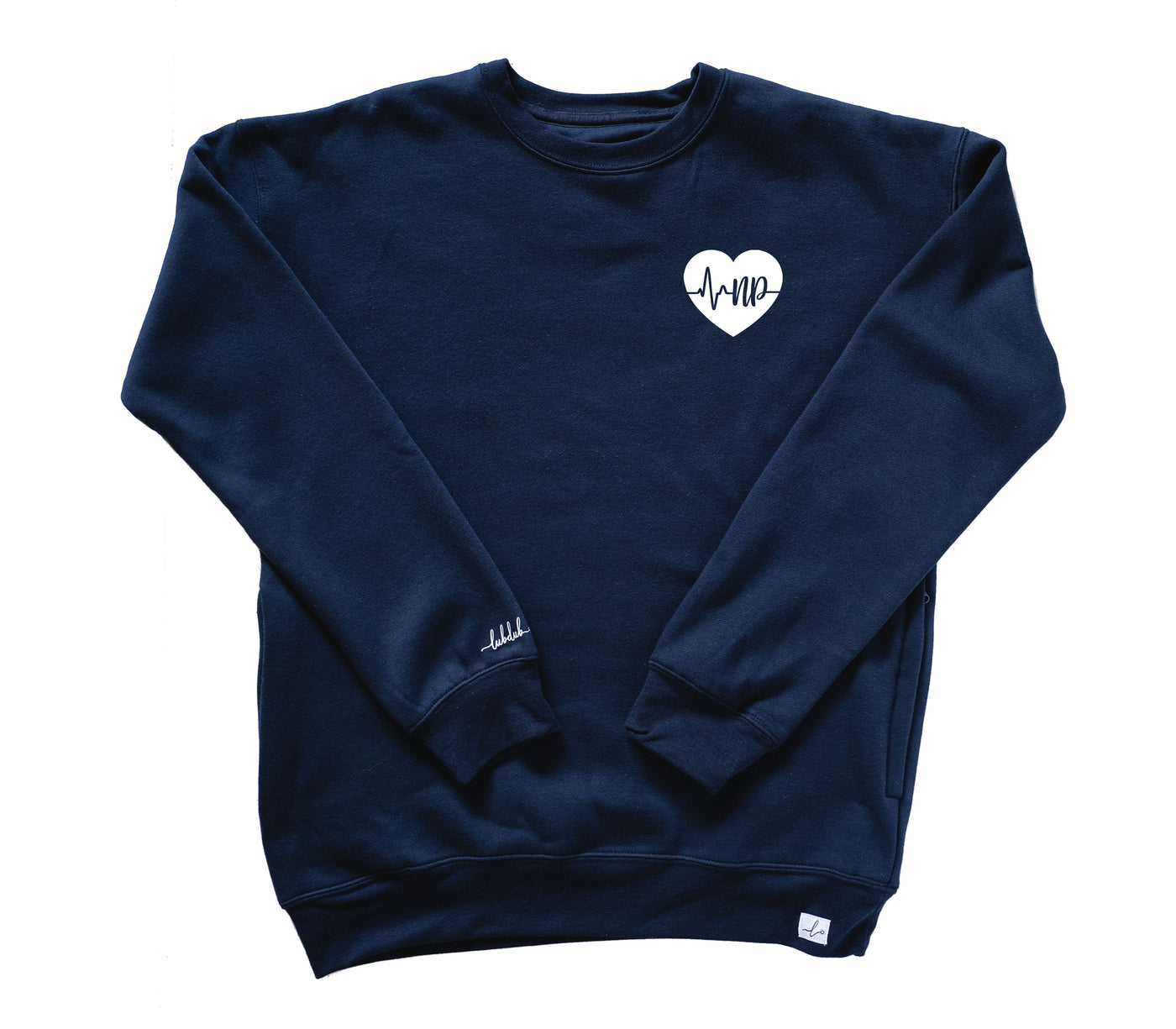 NP ECG Heart - Pocketed Crew Sweatshirt