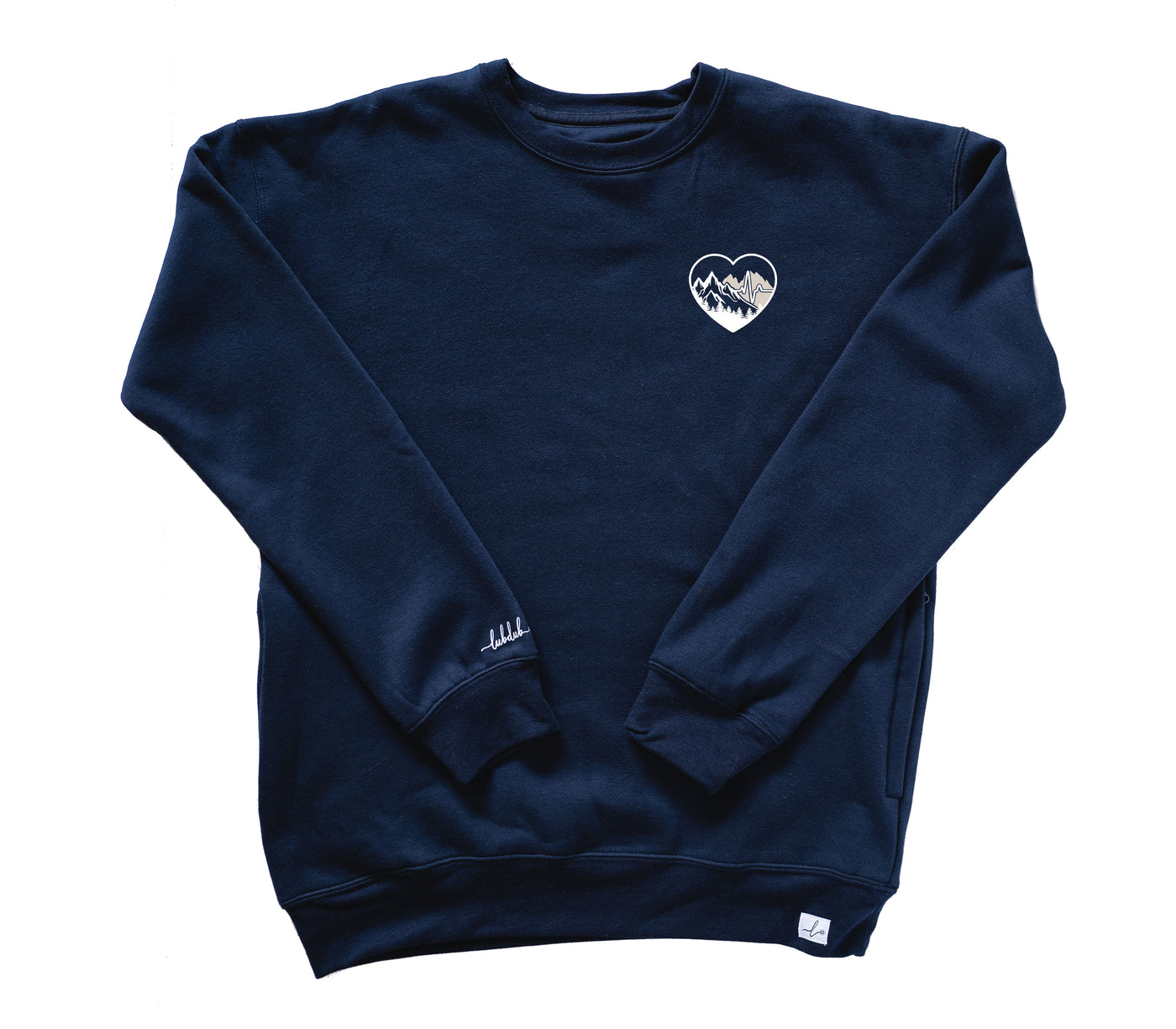 Rockies ECG Heart - Pocketed Crew Sweatshirt