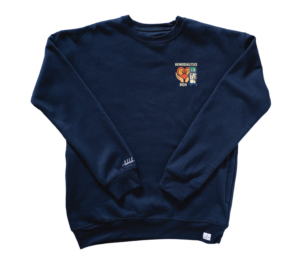 Regina General Hospital Hemodialysis Unit - Round 2 - Pocketed Crew Sweatshirt
