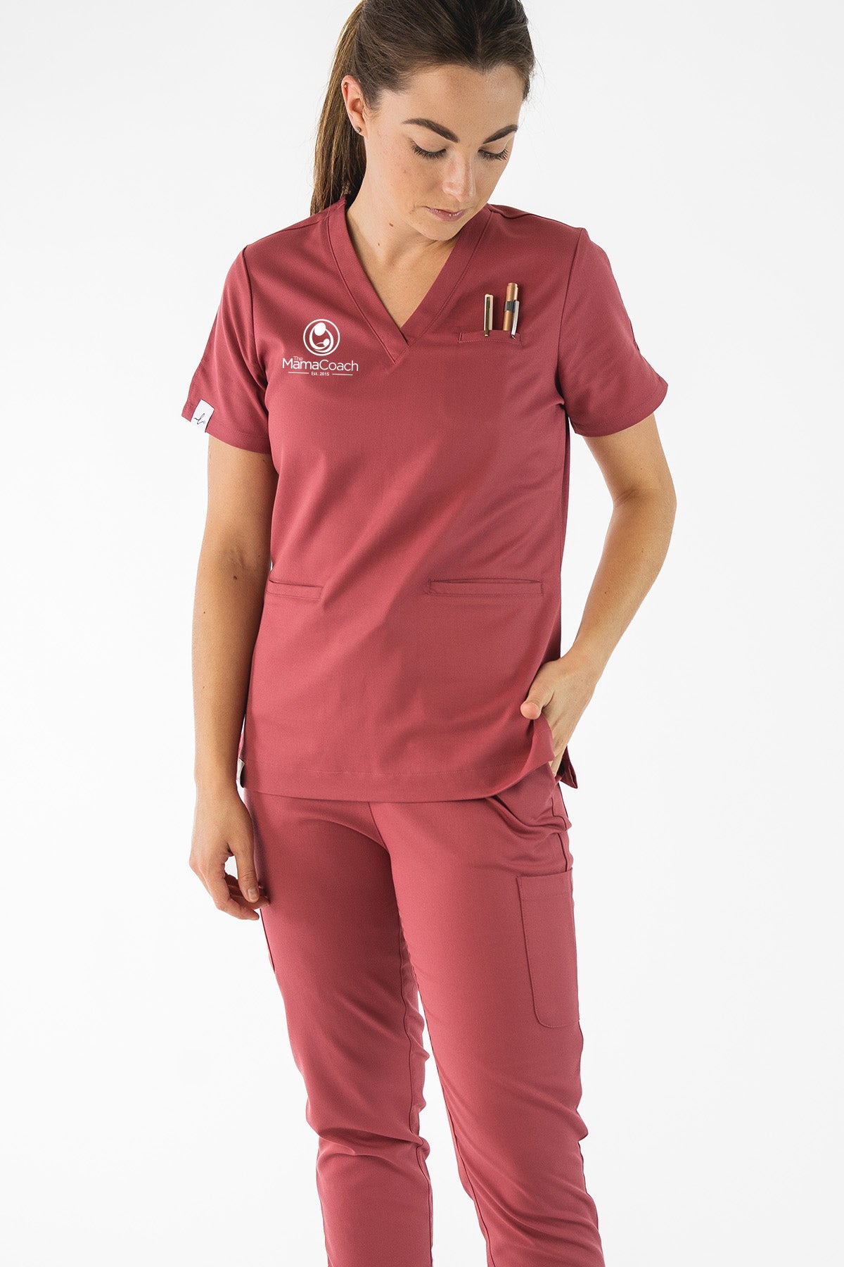 The Mama Coach - Codi Scrub Top - Lubdub Apparel