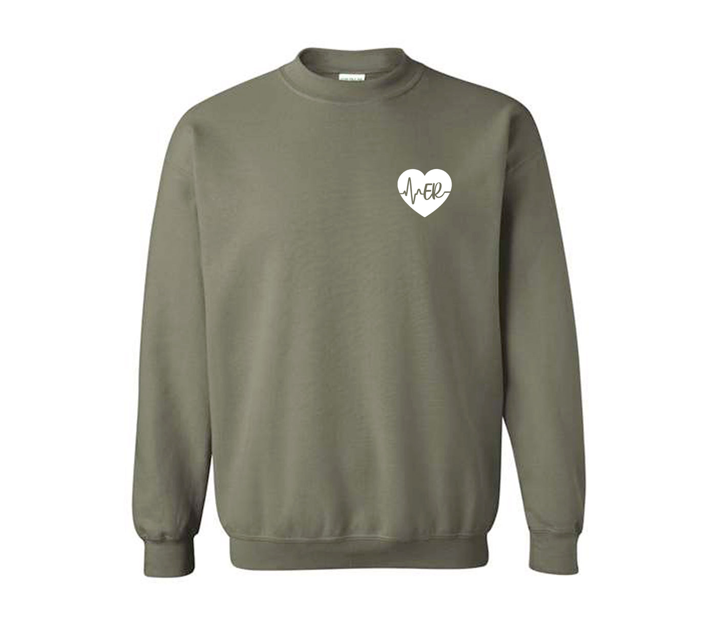 ER ECG Heart - Non-Pocketed Crew Sweatshirt