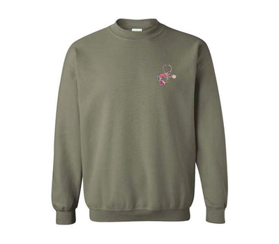 Stethoscope Floral Sketch - Non-Pocketed Crew Sweatshirt