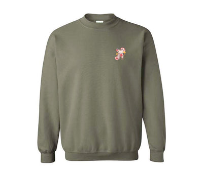 Tooth Floral Sketch - Non-Pocketed Crew Sweatshirt