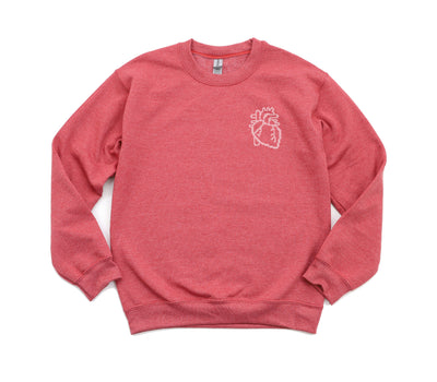 Cross-Stitch Heart - Non-Pocketed Crew Sweatshirt