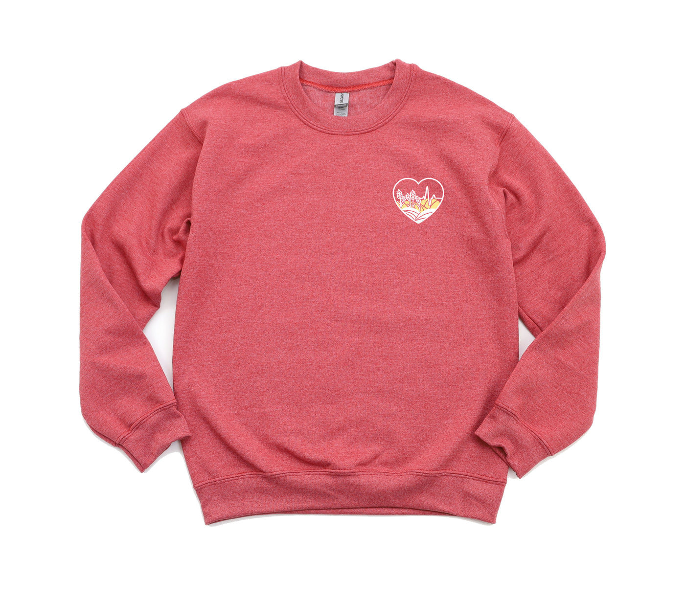 Prairies ECG Heart - Non-Pocketed Crew Sweatshirt