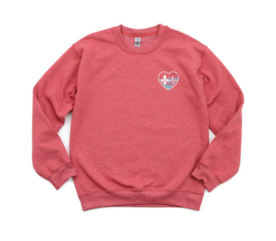 Quebec ECG Heart - Non-Pocketed Crew Sweatshirt