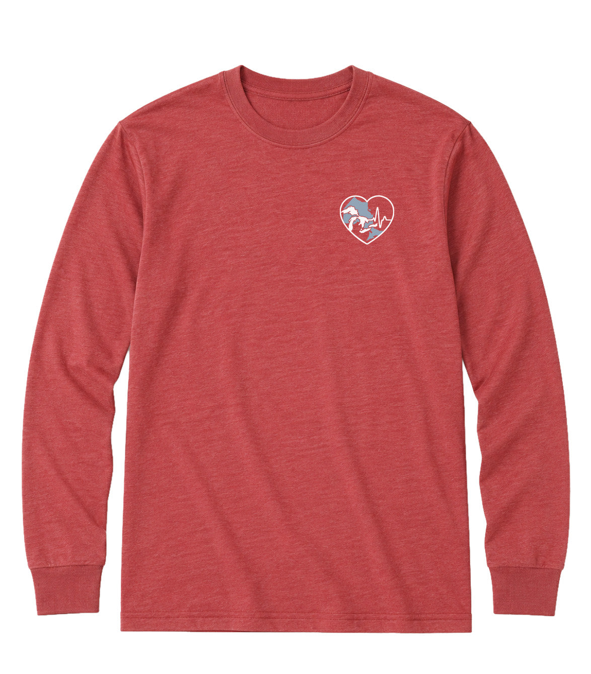 Across Canada ECG Heart - Elevated Shift Long Sleeve