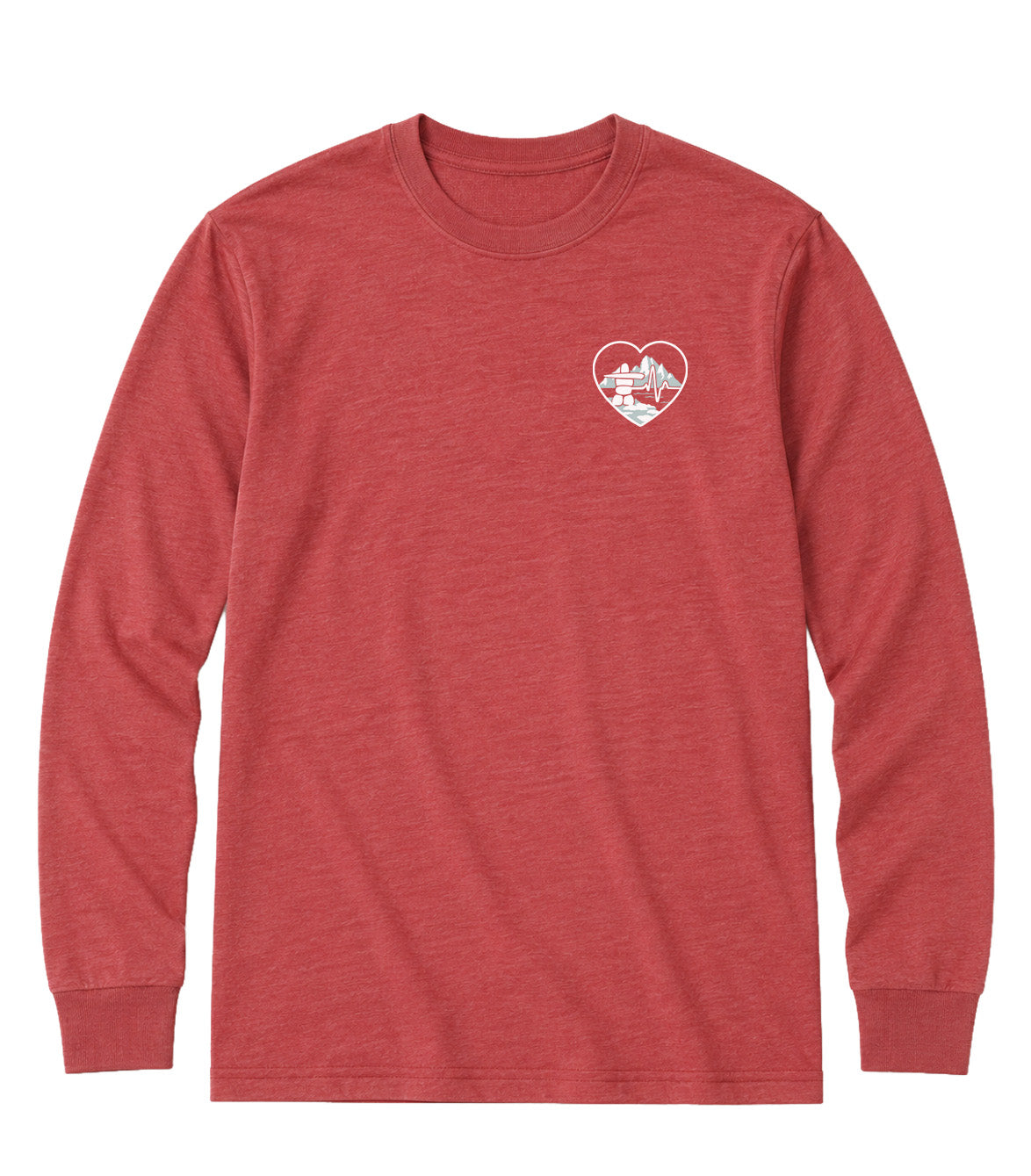Across Canada ECG Heart - Elevated Shift Long Sleeve