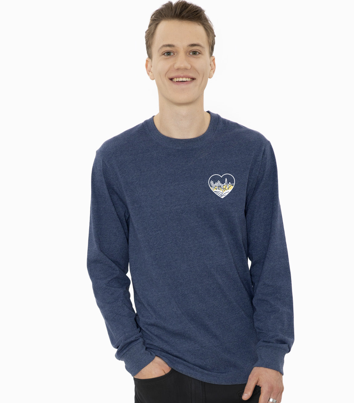 Across Canada ECG Heart - Elevated Shift Long Sleeve