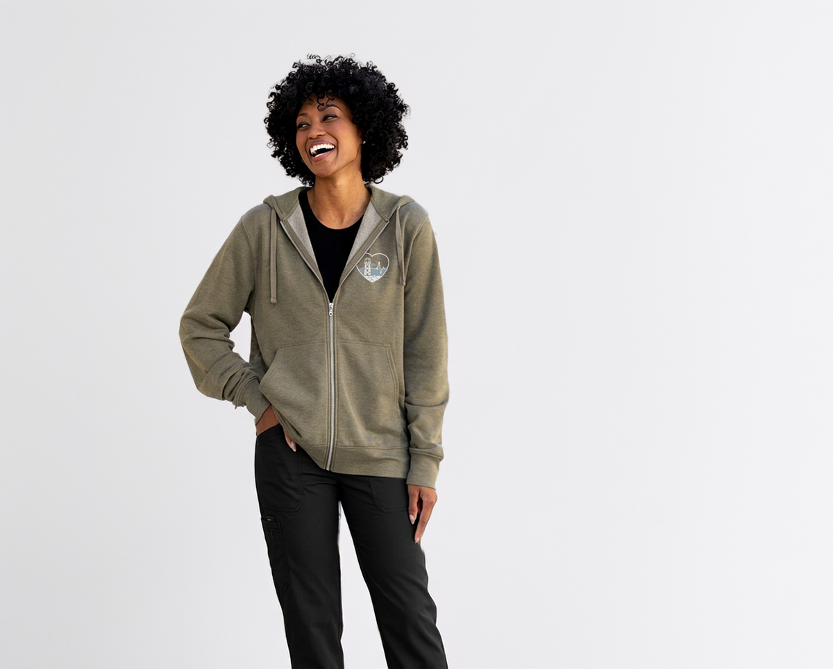 Across Canada ECG Heart - AirFleece Zip Hoodie
