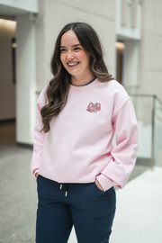 Floral Sketch - Non-Pocketed Crew Sweatshirt