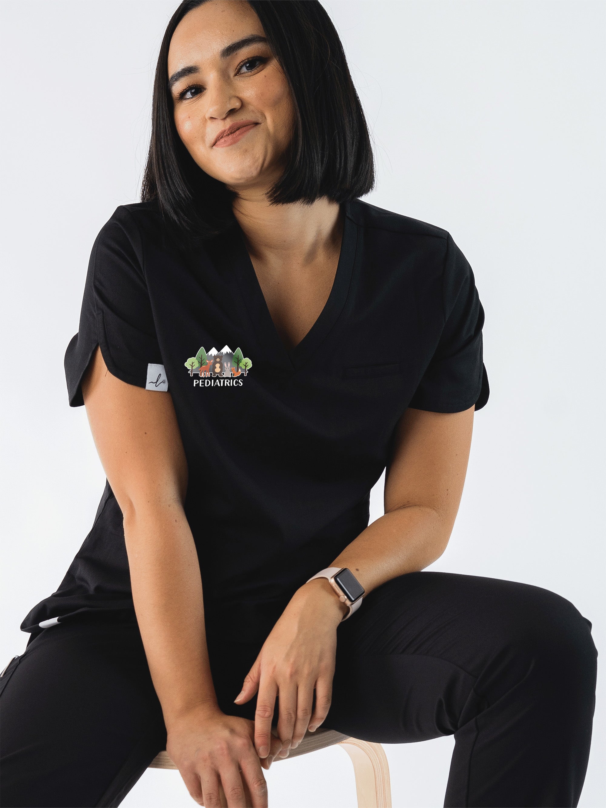 Stanton Hospital Yellowknife - Pediatrics - Rosa Scrub Top