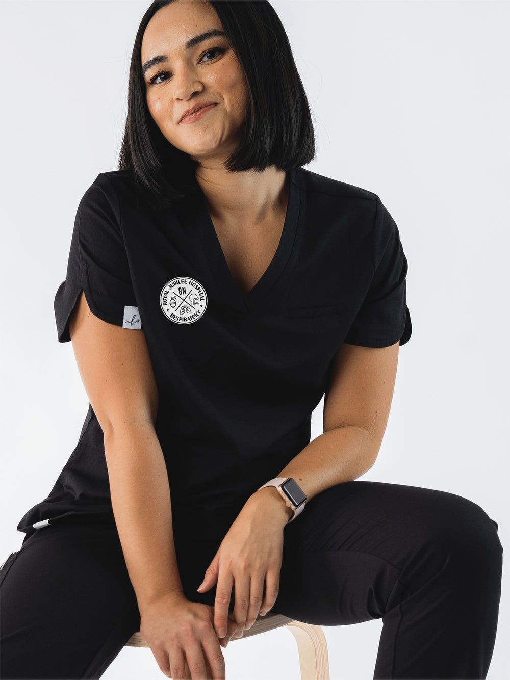 Royal Jubilee Hospital 8N Respiratory - Round 2 - Rosa Scrub Top