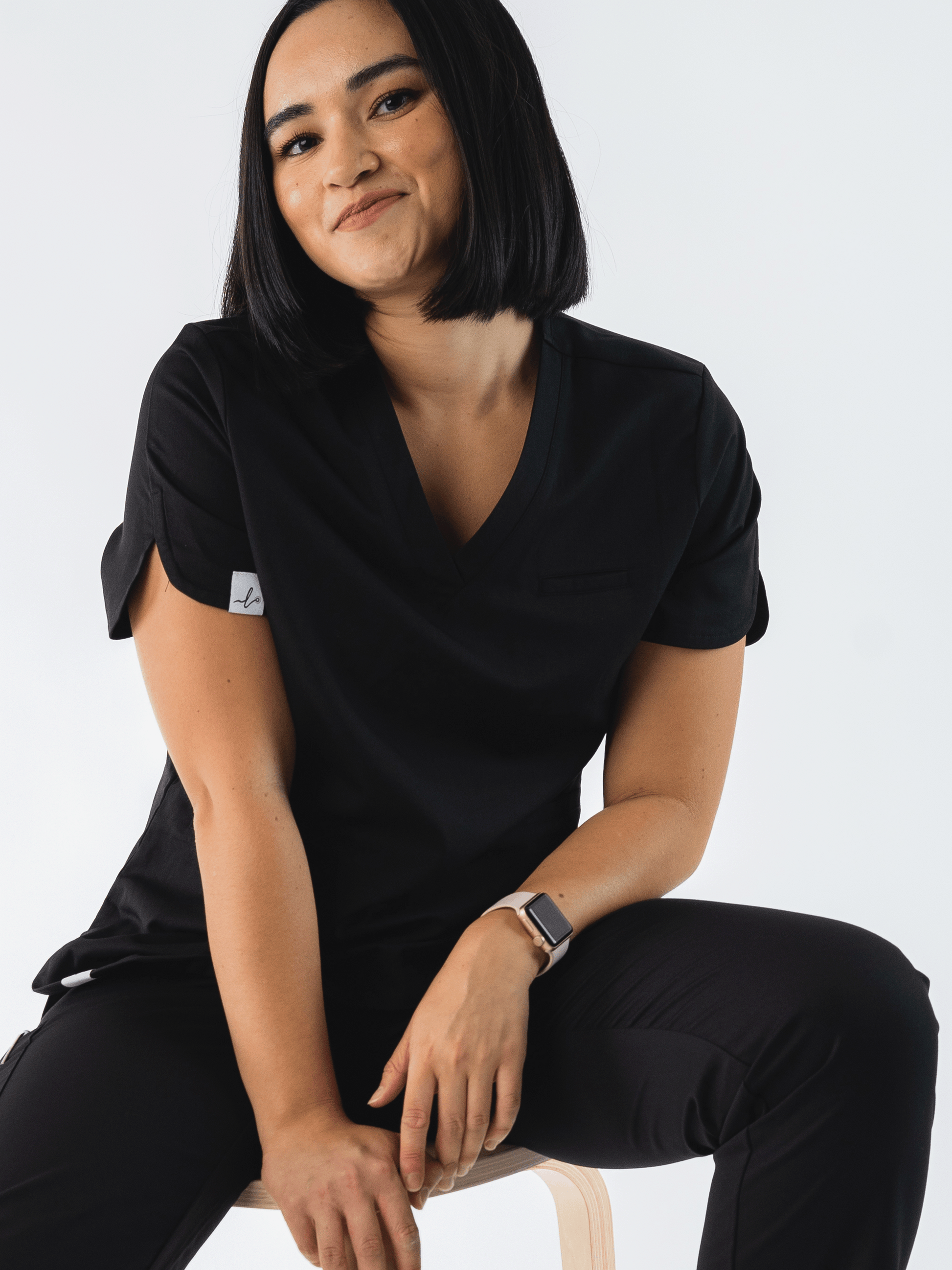 Rosa Scalloped Scrub Top - Lubdub Apparel