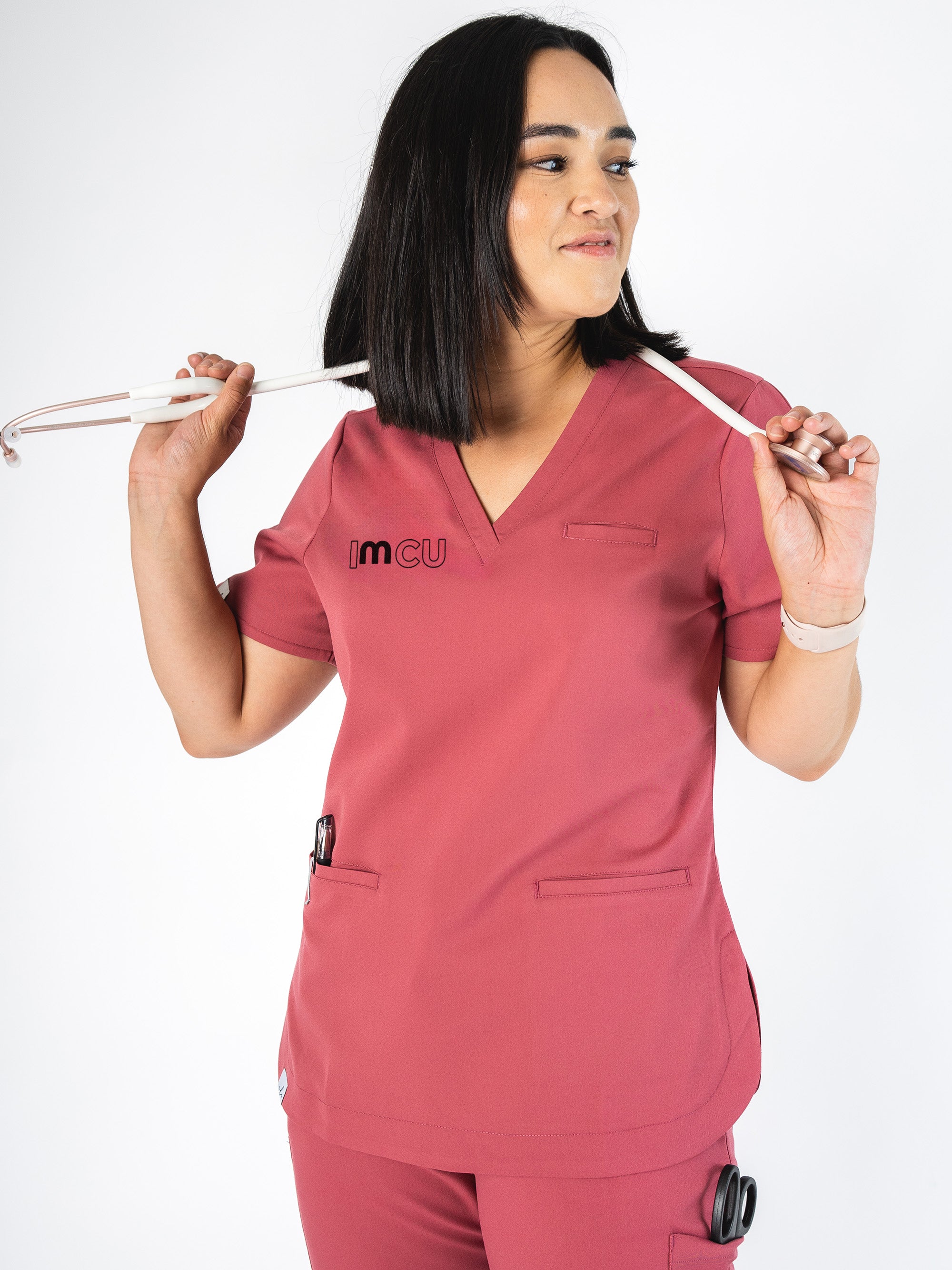 QEII Health Sciences Centre 3IMCU - Round 2 - Rosa Scrub Top
