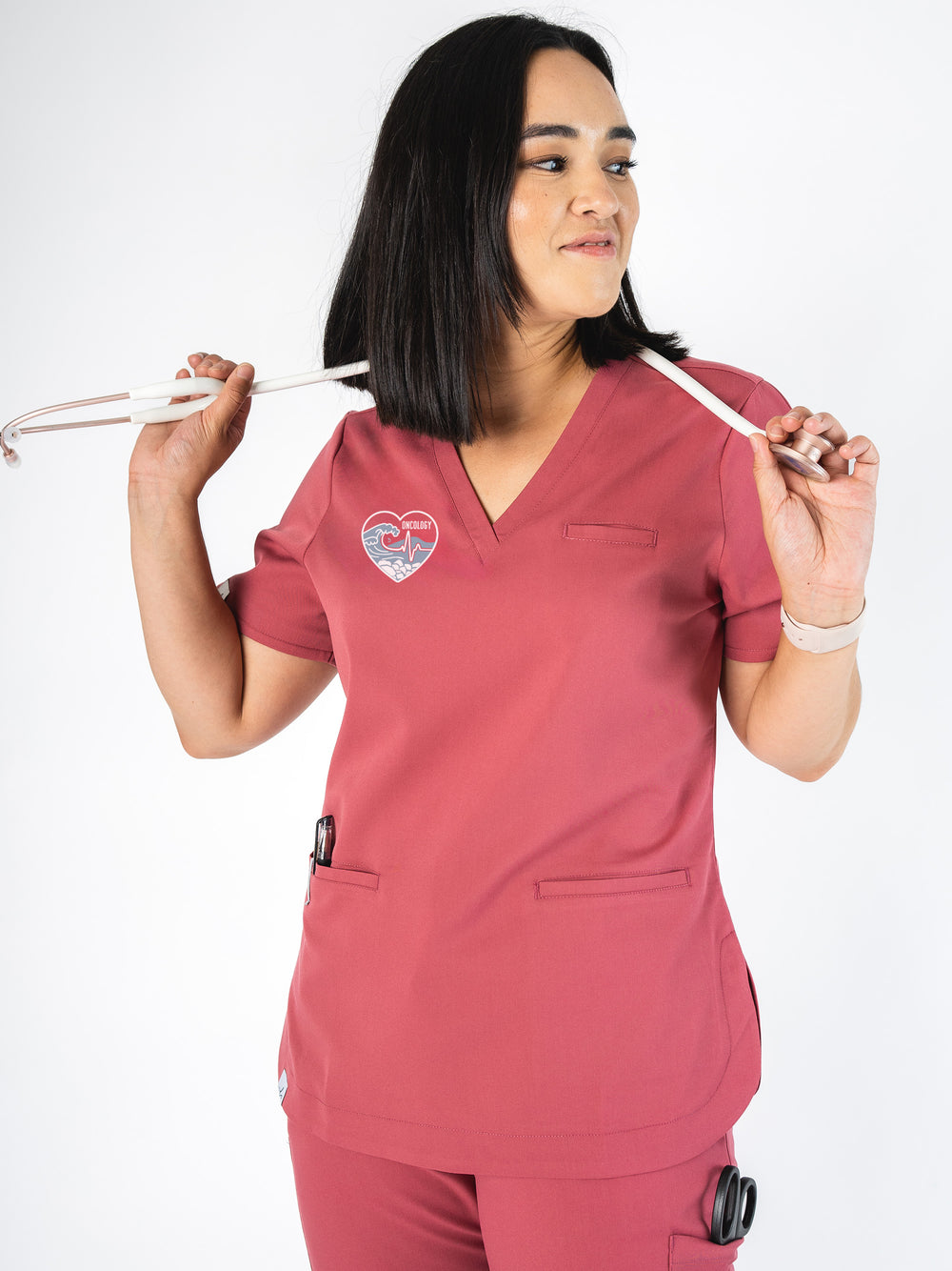 Yarmouth Oncology - Round 4 - Clearance Rosa Scrub Top
