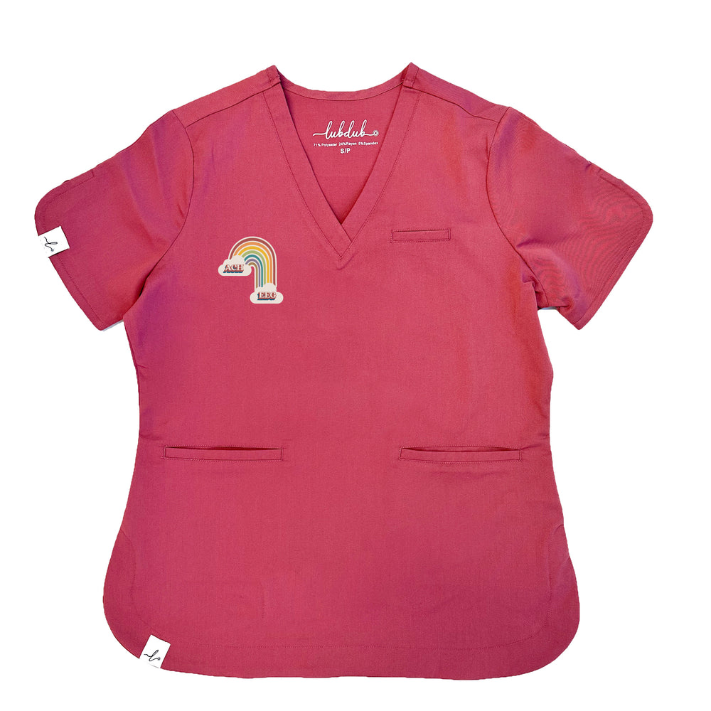 Alberta Children's Hospital - Neurophysiology - Clearance Rosa Scrub Top