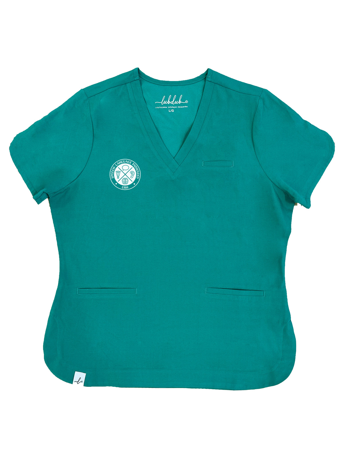 Glenrose Rehabilitation Hospital Speech Language Pathology - Rosa Scrub Top
