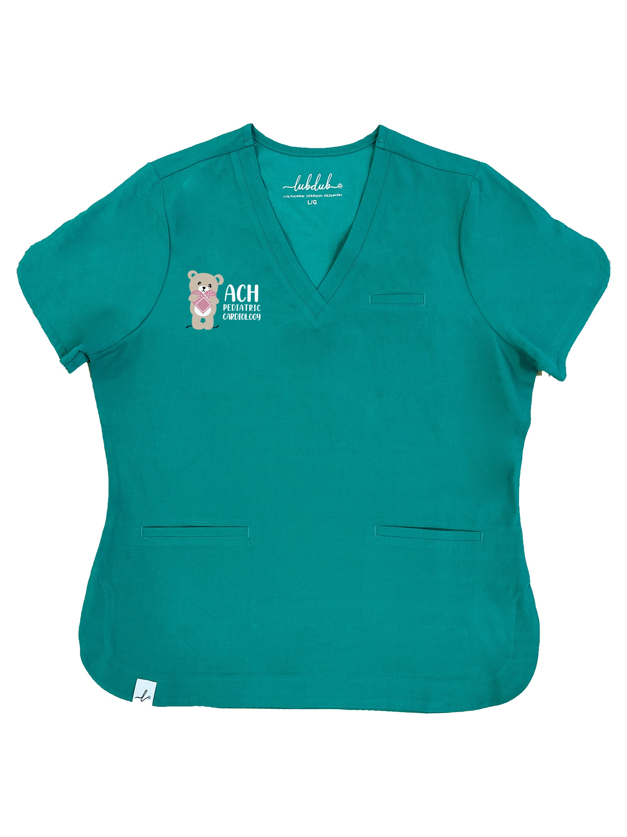 Alberta Children's Hospital - Pediatric Cardiology - Rosa Scrub Top