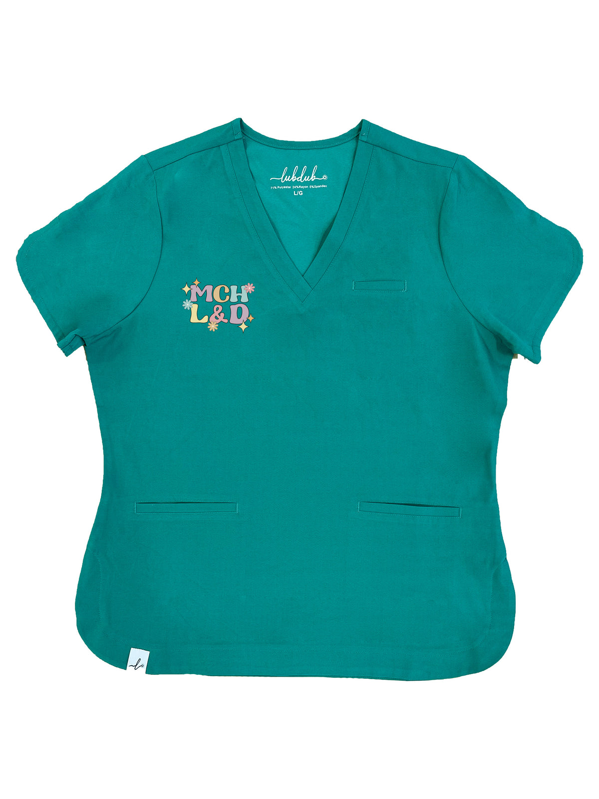 Misericordia Hospital Labour & Delivery - Rosa Scrub Top